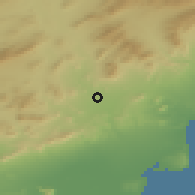 Shaded relief of the 54 km around Novelda, drawn from the GMTED2010 grid