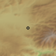 Shaded relief of the 54 km around Ogíjares, drawn from the GMTED2010 grid