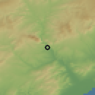 Shaded relief of the 53 km around Olesa de Montserrat, drawn from the GMTED2010 grid
