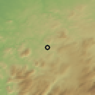 Shaded relief of the 54 km around Olvera, drawn from the GMTED2010 grid