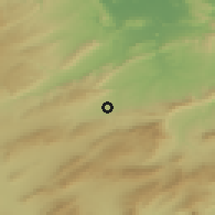 Shaded relief of the 54 km around Ontinyent, drawn from the GMTED2010 grid