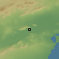 Shaded relief of the 54 km around Orihuela, drawn from the GMTED2010 grid