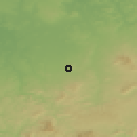 Shaded relief of the 54 km around Osuna, drawn from the GMTED2010 grid