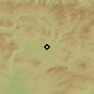 Shaded relief of the 52 km around Pamplona, drawn from the GMTED2010 grid