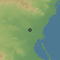 Shaded relief of the 53 km around Paterna, drawn from the GMTED2010 grid