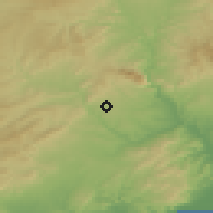 Shaded relief of the 53 km around Piera, drawn from the GMTED2010 grid