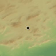Shaded relief of the 54 km around Pinoso, drawn from the GMTED2010 grid