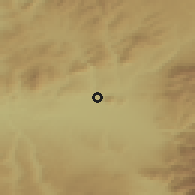 Shaded relief of the 54 km around Pinos Puente, drawn from the GMTED2010 grid