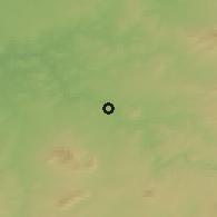 Shaded relief of the 54 km around Puente Genil, drawn from the GMTED2010 grid