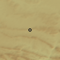 Shaded relief of the 54 km around Puertollano, drawn from the GMTED2010 grid