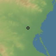 Shaded relief of the 53 km around Quart de Poblet, drawn from the GMTED2010 grid