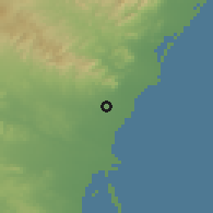 Shaded relief of the 53 km around Rafelbunyol, drawn from the GMTED2010 grid