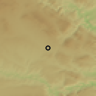 Shaded relief of the 53 km around Requena, drawn from the GMTED2010 grid