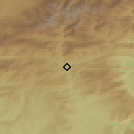 Shaded relief of the 53 km around Ripoll, drawn from the GMTED2010 grid