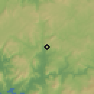 Shaded relief of the 52 km around Amés, drawn from the GMTED2010 grid