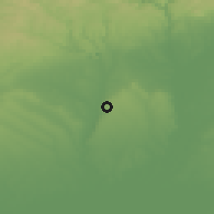 Shaded relief of the 54 km around Sanlúcar la Mayor, drawn from the GMTED2010 grid