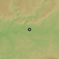 Shaded relief of the 54 km around Andújar, drawn from the GMTED2010 grid