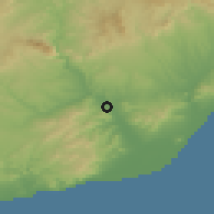 Shaded relief of the 53 km around Sant Andreu de la Barca, drawn from the GMTED2010 grid
