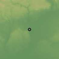 Shaded relief of the 54 km around Santiponce, drawn from the GMTED2010 grid