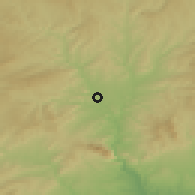 Shaded relief of the 53 km around Sant Joan de Vilatorrada, drawn from the GMTED2010 grid