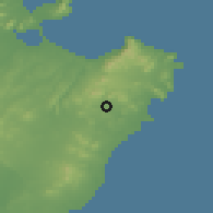 Shaded relief of the 53 km around Sant Llorenç des Cardassar, drawn from the GMTED2010 grid