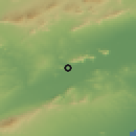 Shaded relief of the 54 km around Santomera, drawn from the GMTED2010 grid