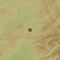 Shaded relief of the 52 km around Sarria, drawn from the GMTED2010 grid