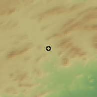 Shaded relief of the 54 km around Sax, drawn from the GMTED2010 grid