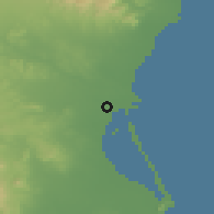 Shaded relief of the 53 km around Sedaví, drawn from the GMTED2010 grid