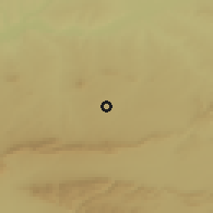 Shaded relief of the 53 km around Sonseca, drawn from the GMTED2010 grid
