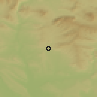 Shaded relief of the 52 km around Tafalla, drawn from the GMTED2010 grid