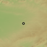 Shaded relief of the 53 km around Tàrrega, drawn from the GMTED2010 grid