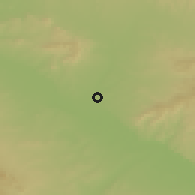 Shaded relief of the 53 km around Tauste, drawn from the GMTED2010 grid