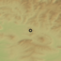 Shaded relief of the 52 km around Aranguren, drawn from the GMTED2010 grid