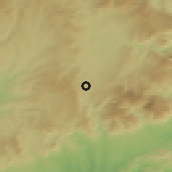 Shaded relief of the 53 km around Tona, drawn from the GMTED2010 grid