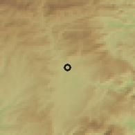 Shaded relief of the 53 km around Torelló, drawn from the GMTED2010 grid