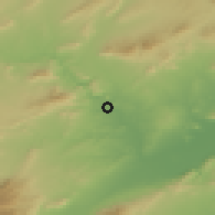Shaded relief of the 54 km around Archena, drawn from the GMTED2010 grid