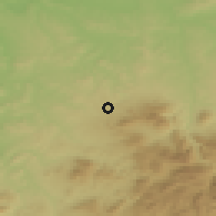 Shaded relief of the 54 km around Torredonjimeno, drawn from the GMTED2010 grid