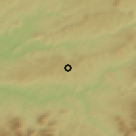 Shaded relief of the 54 km around Torreperogil, drawn from the GMTED2010 grid