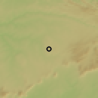 Shaded relief of the 53 km around Trujillo, drawn from the GMTED2010 grid