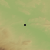 Shaded relief of the 53 km around Tudela, drawn from the GMTED2010 grid