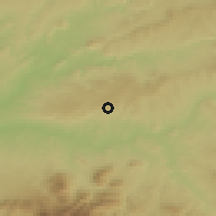 Shaded relief of the 54 km around Úbeda, drawn from the GMTED2010 grid