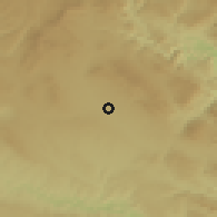 Shaded relief of the 53 km around Utiel, drawn from the GMTED2010 grid