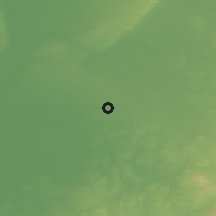 Shaded relief of the 54 km around Utrera, drawn from the GMTED2010 grid