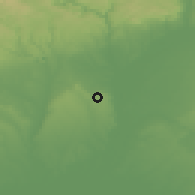Shaded relief of the 54 km around Valencina de la Concepción, drawn from the GMTED2010 grid
