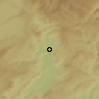 Shaded relief of the 53 km around Verín, drawn from the GMTED2010 grid