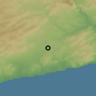 Shaded relief of the 53 km around Vilafranca del Penedès, drawn from the GMTED2010 grid