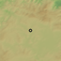 Shaded relief of the 52 km around Vilalba, drawn from the GMTED2010 grid