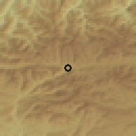Shaded relief of the 52 km around Villablino, drawn from the GMTED2010 grid