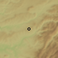 Shaded relief of the 54 km around Villacarrillo, drawn from the GMTED2010 grid